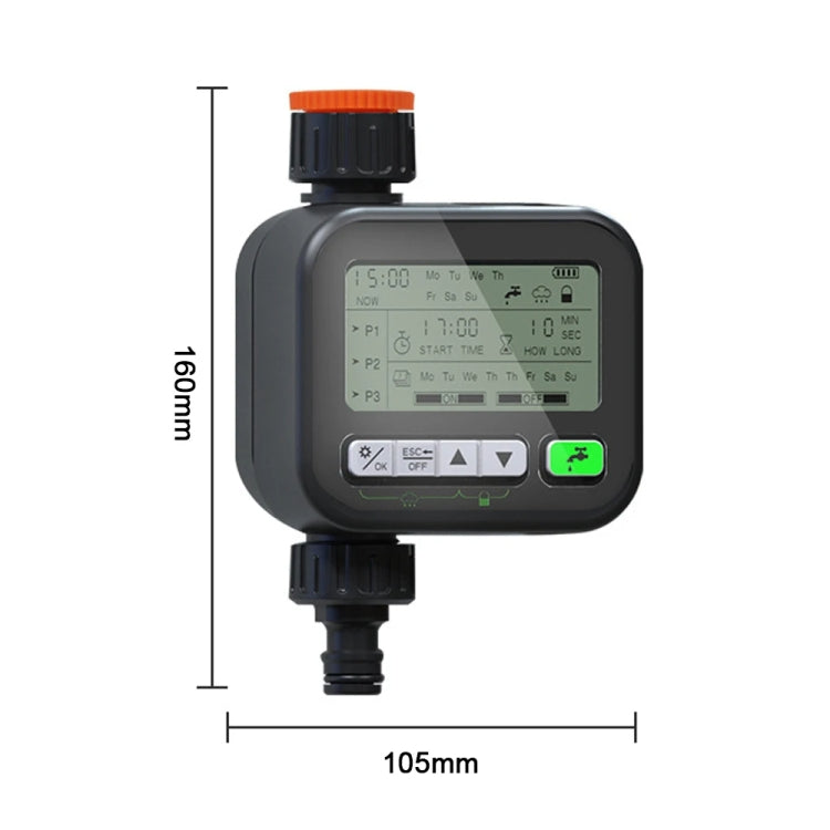 Gardening Timer Automatic Watering Device Garden Balcony Watering Device Intelligent Irrigation System Controller, Black