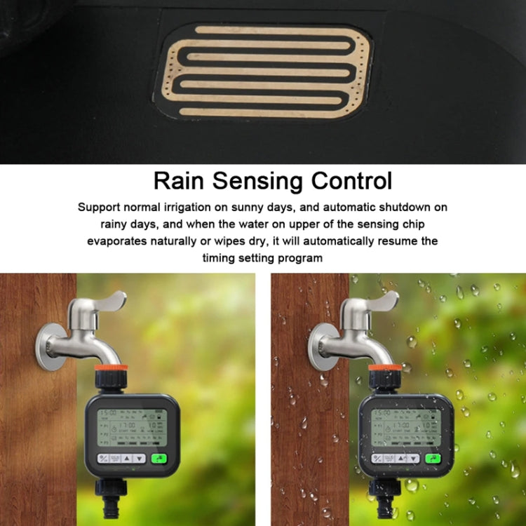 Gardening Timer Automatic Watering Device Garden Balcony Watering Device Intelligent Irrigation System Controller, Black