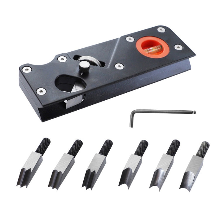 Woodworking Multi-Angle Chamfering Adjustable Depth Hand Planer, Black Planer, Red Planer, Black + 6 Blades, Red + 6 Blades