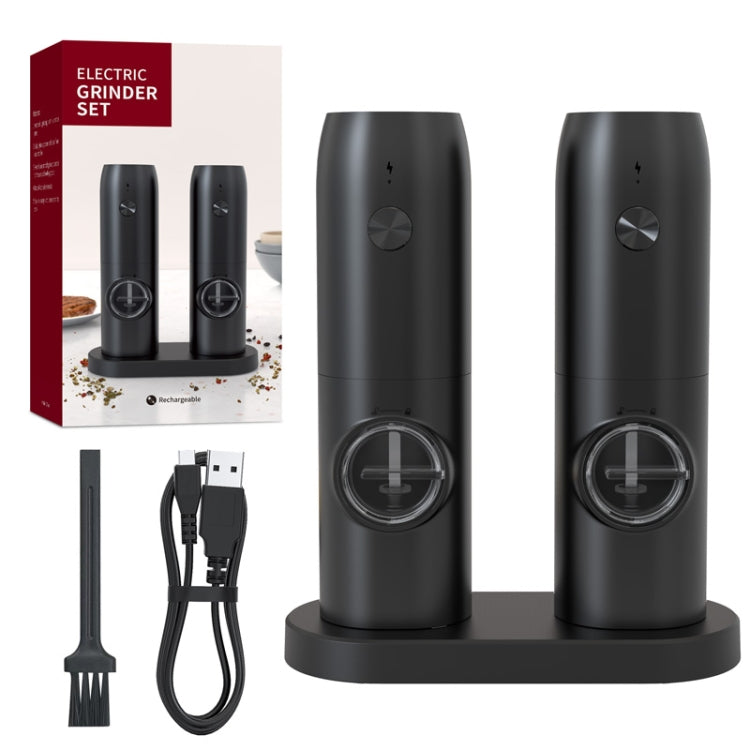 Electric Automatic Salt And Pepper Grinder Set With Charging Base, D2 KYMQ-7C, J2 KYMQ-15C, K2 KYMQ-17C