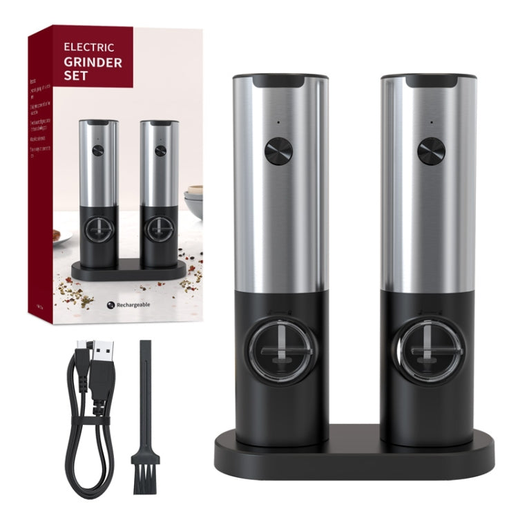 Electric Automatic Salt And Pepper Grinder Set With Charging Base, D2 KYMQ-7C, J2 KYMQ-15C, K2 KYMQ-17C