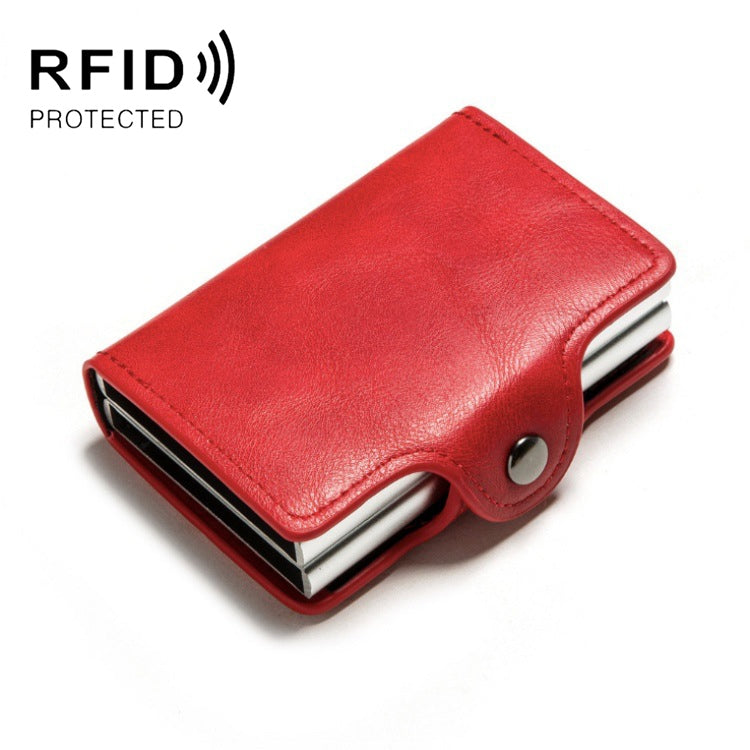 Automatic Pop-up Card Holder Metal Card Box RFID Credit Card Bank Card Box Wallet, GS-AL003 Red, GS-AL003 Blue, GS-AL003 Black, GS-AL003 Coffee, GS-AL003 Brown