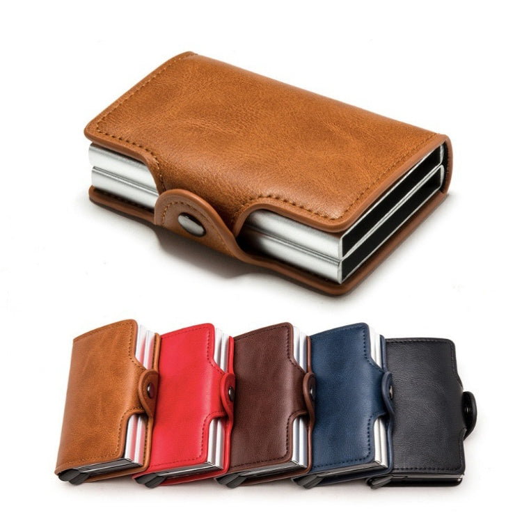 Automatic Pop-up Card Holder Metal Card Box RFID Credit Card Bank Card Box Wallet, GS-AL003 Red, GS-AL003 Blue, GS-AL003 Black, GS-AL003 Coffee, GS-AL003 Brown
