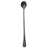 304 Stainless Steel Long Handle Thickened Round Spoon Coffee Ice Drink Mixing Spoon, Stainless Steel Color, Titanium Gold, Rose Gold, Titanium Black