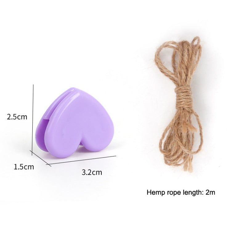 5sets Cute Color Love Clip Desktop Bracket Picture Hanging Wall Decoration Memo Clip, Love Clip
