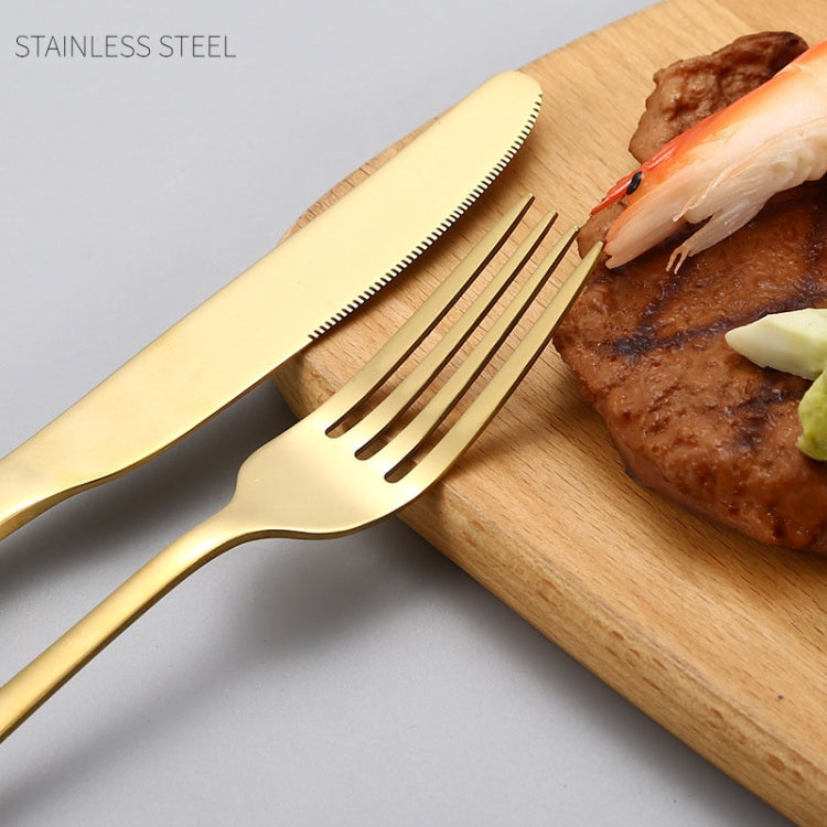 24pcs/set Boxed Stainless Steel Cutlery Knife, Fork and Spoon Cutlery Set, Silver, Gold, Rose Gold, Colorful, Black, Blue, Purple