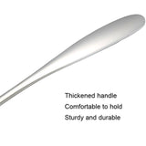 Small 304 Stainless Steel Spoon Glossy Thickened Flat Head Flat Bottom Serving Spoon, Stainless Steel Color, Titanium Gold, Rose Gold, Colorful, Black, Blue