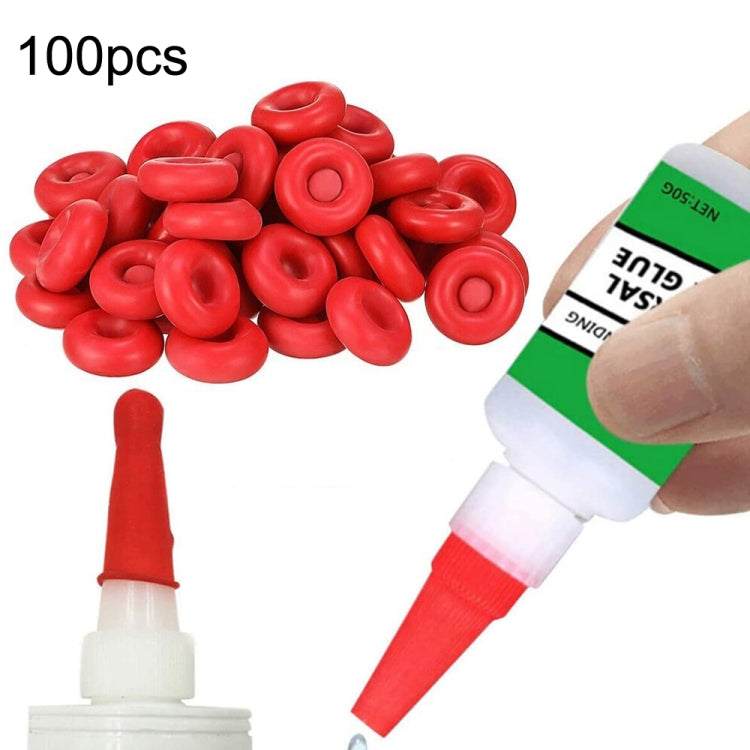 Glass Glue Nozzle Sealing Cap Leak-proof Sleeve Glass Glue Nozzle Protective Sleeve, 10pcs, 20pcs, 50pcs, 100pcs