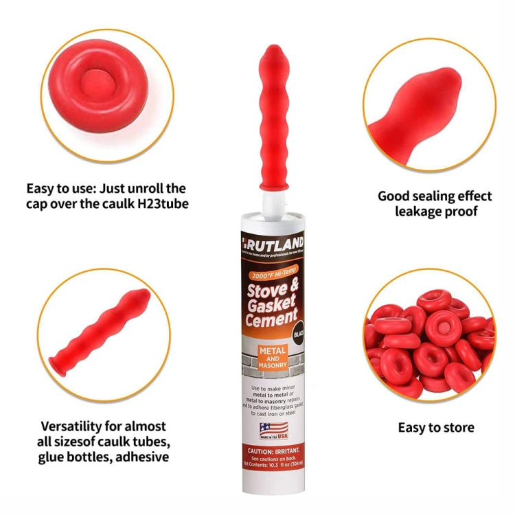 Glass Glue Nozzle Sealing Cap Leak-proof Sleeve Glass Glue Nozzle Protective Sleeve, 10pcs, 20pcs, 50pcs, 100pcs
