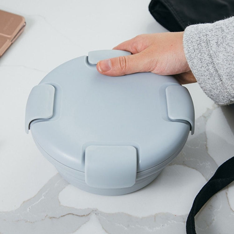 1100ml Silicone Folding Lunch Box  Travel Bowl Microwave & Dishwasher Safe, Blue, Pink, Green, Gray, Black