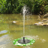 Lotus Leaf Solar Fountain Outdoor Garden Floating Landscaping, 28cm