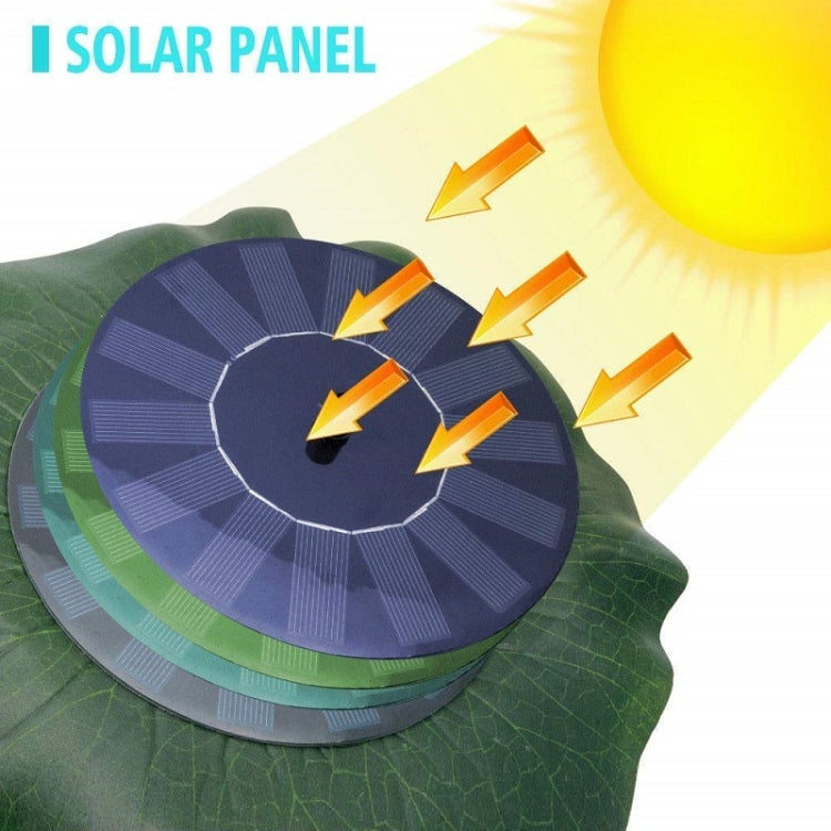 Lotus Leaf Solar Fountain Outdoor Garden Floating Landscaping, 28cm
