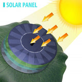 Lotus Leaf Solar Fountain Outdoor Garden Floating Landscaping, 28cm