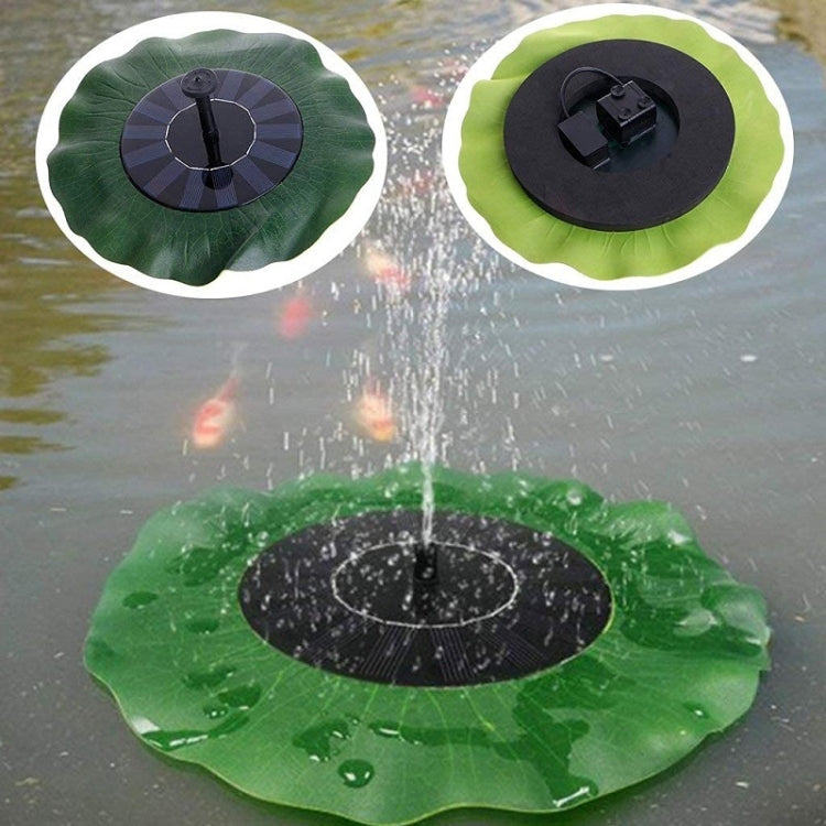 Lotus Leaf Solar Fountain Outdoor Garden Floating Landscaping, 28cm