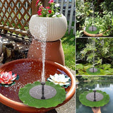 Lotus Leaf Solar Fountain Outdoor Garden Floating Landscaping, 28cm