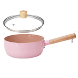 20cm With Cover Boil Instant Noodles Non-Stick Pan Baby Food Supplement Pan Maifan Stone Small Milk Pot, 20cm With Cover Black, 20cm With Cover White, 20cm With Cover Blue, 20cm With Cover Pink