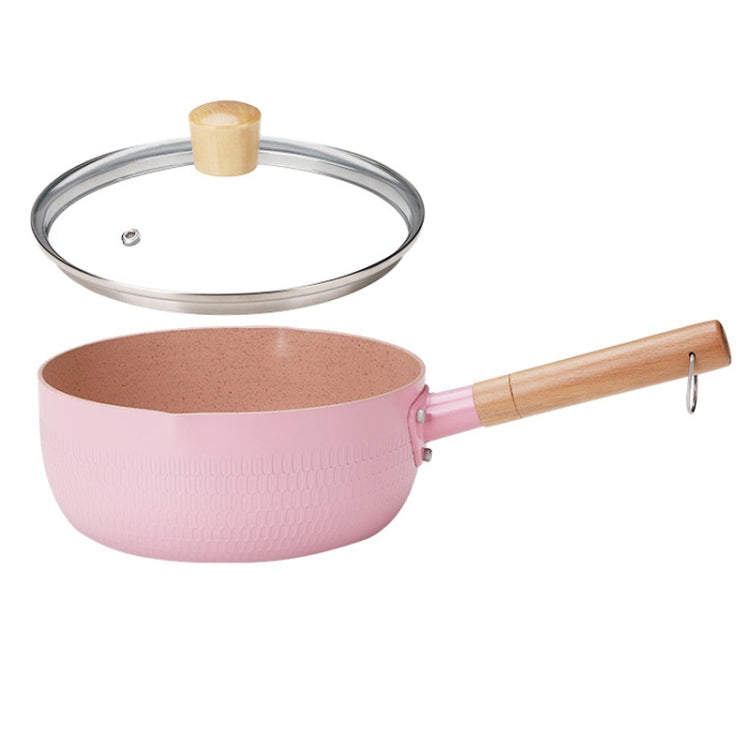20cm With Cover Boil Instant Noodles Non-Stick Pan Baby Food Supplement Pan Maifan Stone Small Milk Pot, 20cm With Cover Black, 20cm With Cover White, 20cm With Cover Blue, 20cm With Cover Pink