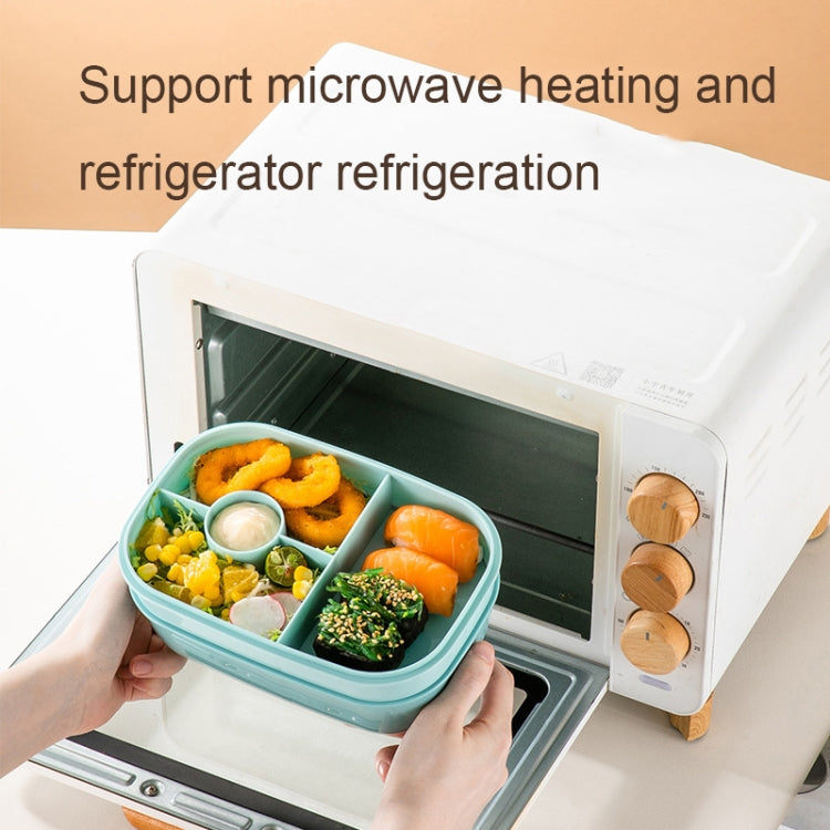 1900ML Large Capacity Microwave Children Sealed Compartment Lunch Box, Light Blue, Pink, Light Green, Blue, Green