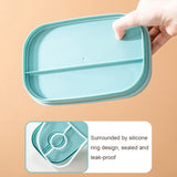 1900ML Large Capacity Microwave Children Sealed Compartment Lunch Box, Light Blue, Pink, Light Green, Blue, Green