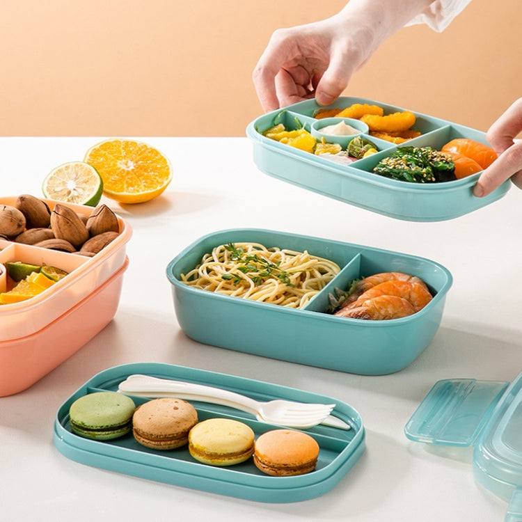 1900ML Large Capacity Microwave Children Sealed Compartment Lunch Box, Light Blue, Pink, Light Green, Blue, Green
