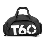 Wet and Dry Separation Fitness Backpack Swimming Taekwondo Waterproof Travel Bag, Red, Black Bottom White Word, Black Bottom Yellow Word, Simple Black Bottom Blue Word, Blue