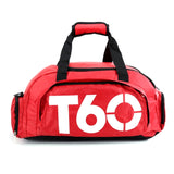 Wet and Dry Separation Fitness Backpack Swimming Taekwondo Waterproof Travel Bag, Red, Black Bottom White Word, Black Bottom Yellow Word, Simple Black Bottom Blue Word, Blue