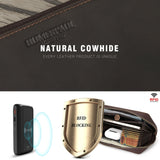 HUMERPAUL RFID Retro Zipper Multi -Card Leather Men Long Wallet Handbag