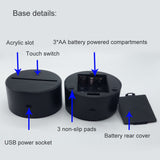 3D Game Handle Three-dimensional Colorful LED Lights, Touch Black Base, Touch Crack Base, Touch Black Base+Remote Control, Touch Crack Base+Remote Control