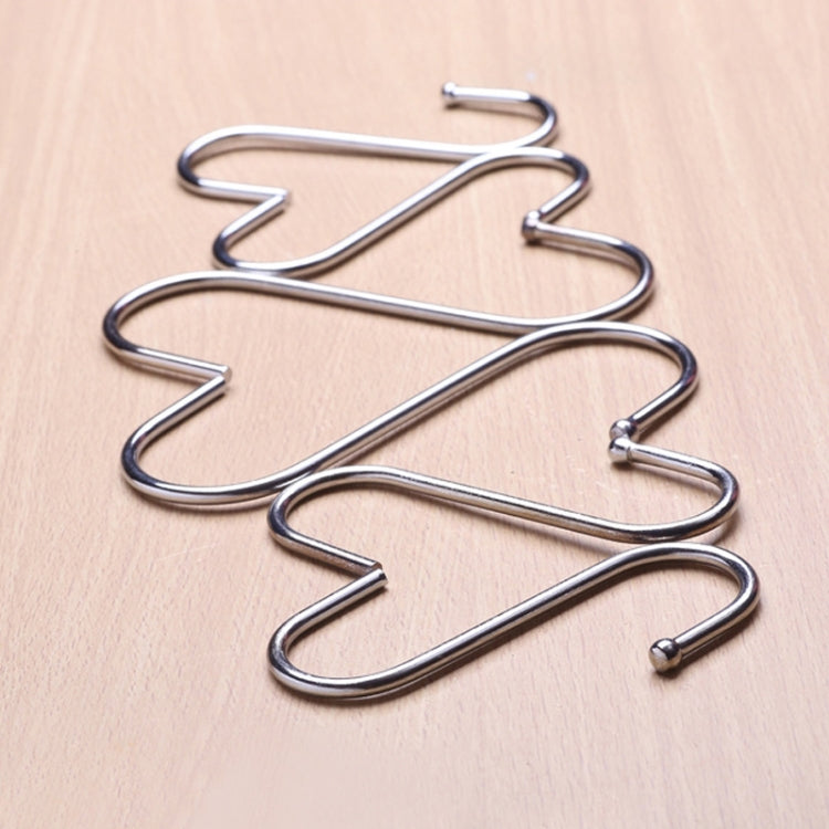 10pcs Multifunctional Stainless Steel Hooks Metal S-Shaped Hook, Large, Medium, Small