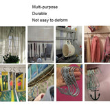 10pcs Multifunctional Stainless Steel Hooks Metal S-Shaped Hook, Large, Medium, Small