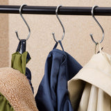 10pcs Multifunctional Stainless Steel Hooks Metal S-Shaped Hook, Large, Medium, Small