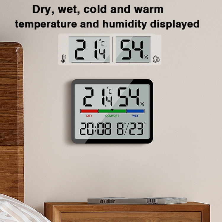 Magnetic LCD Digital Aalarm Clock Large Screen With Temperature Humidity Display