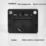 Magnetic LCD Digital Aalarm Clock Large Screen With Temperature Humidity Display