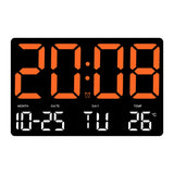 Large Display Led Digital Clock 5 Modes Brightness Adjustable Temperature Mute Electronic Clock