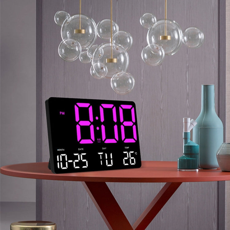 Large Display Led Digital Clock 5 Modes Brightness Adjustable Temperature Mute Electronic Clock