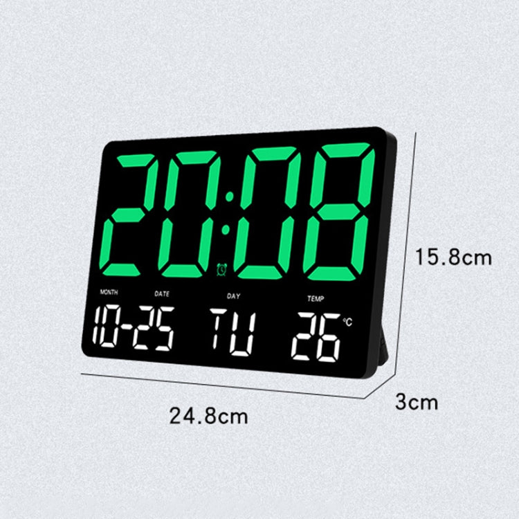 Large Display Led Digital Clock 5 Modes Brightness Adjustable Temperature Mute Electronic Clock