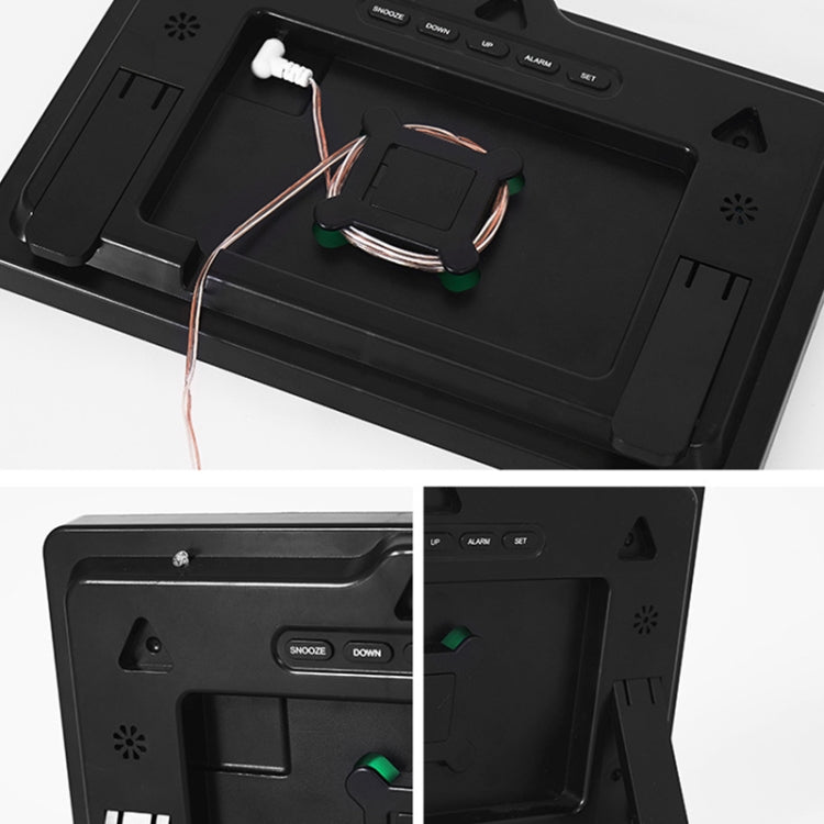 Large Display Led Digital Clock 5 Modes Brightness Adjustable Temperature Mute Electronic Clock