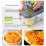 22 in 1 Multifunctional Food Chopper Grater Onion Dicer Veggie Cutter with 13 Stainless Steel Blades, 22 in 1 Multifunctional