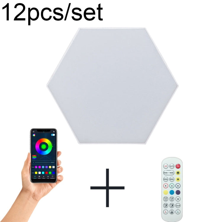RGB Symphony Hexagon Lights DIY Bedside Ambient Wall Lamp Smart Honeycomb Light, 10pcs/set, 12pcs/set