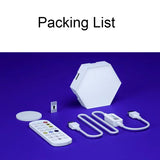 RGB Symphony Hexagon Lights DIY Bedside Ambient Wall Lamp Smart Honeycomb Light, 10pcs/set, 12pcs/set