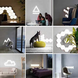RGB Symphony Hexagon Lights DIY Bedside Ambient Wall Lamp Smart Honeycomb Light, 10pcs/set, 12pcs/set