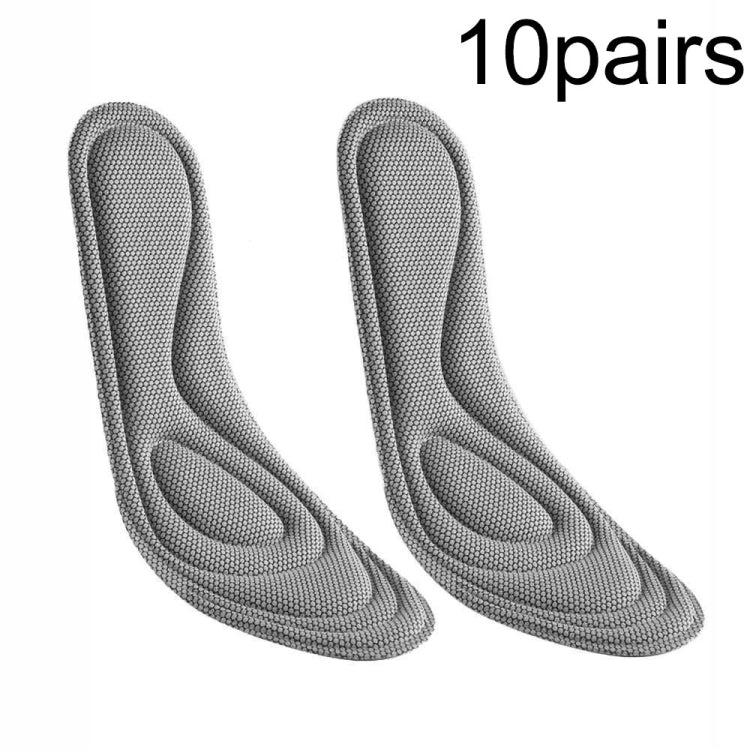 10pairs 5D Nano Antibacterial Deodorant Breathable Anti-Slip Massage Insole, 35-36, 37-38, 39-40, 41-42, 43-44, 45-46