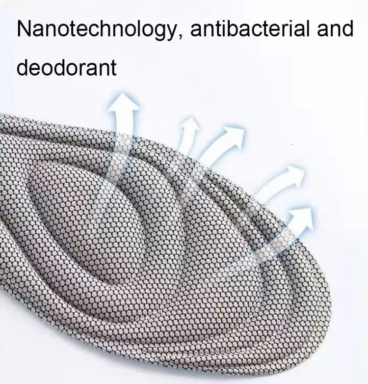 10pairs 5D Nano Antibacterial Deodorant Breathable Anti-Slip Massage Insole, 35-36, 37-38, 39-40, 41-42, 43-44, 45-46