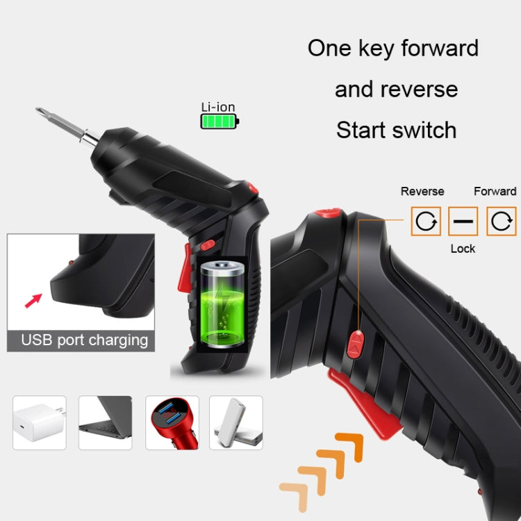 Home Use Mini Rechargeable Multifunction Electric Screwdriver Electric Drill Tool Set, 15pcs/set, 30pcs/set