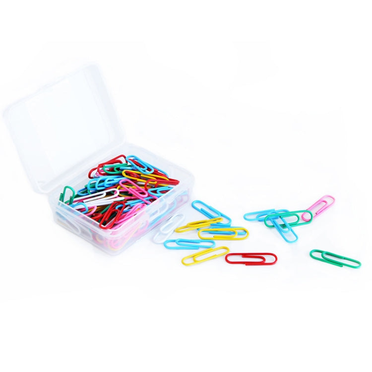 Deli 0024 100 pcs/box 2.8cm File Classification and Storage Color Paper Clips, 100pcs Paper Clips