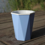 Diamond-shaped Automatic Water-absorbing Lazy Flower Pot Green Plant Plastic Pot, 12cm x 14cm