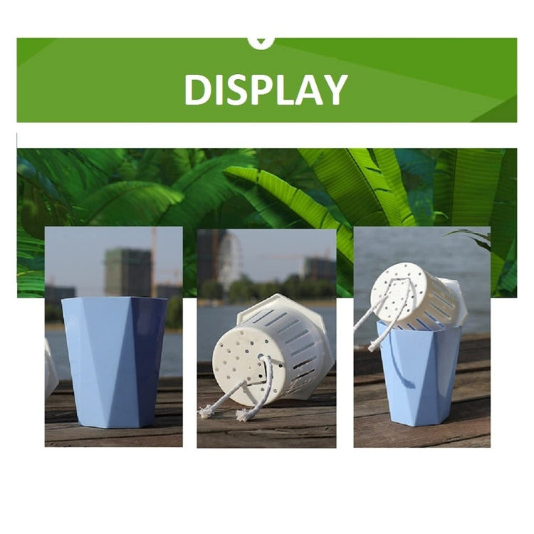 Diamond-shaped Automatic Water-absorbing Lazy Flower Pot Green Plant Plastic Pot, 12cm x 14cm