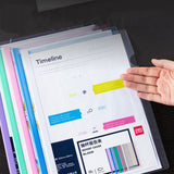 10pcs Deli 5538 File Folder Insert A4 File Drawer Folder Transparent Cover