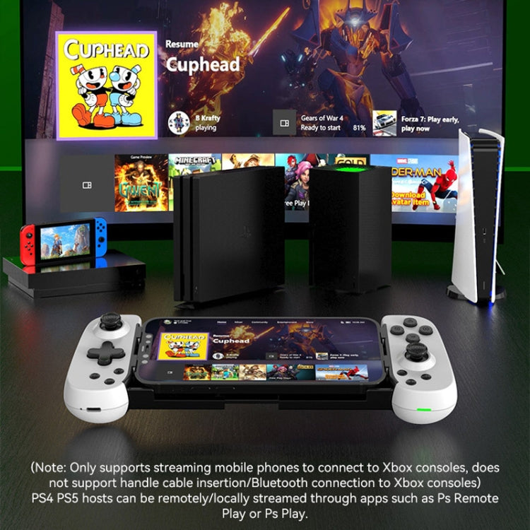 D6 Bluetooth Retractable Gamepad Dual Hall Six-Axis Somatosensory For Android/IPhone /Switch, D6 White Black, D6 White Red, D6 Black