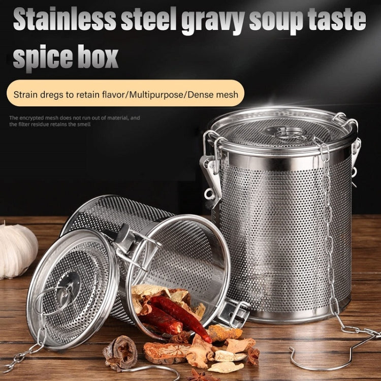 304 Stainless Steel Brine Basket Tea Residue Ball Soup Material Box, 7x9cm, 9x10.8cm, 11.2x13.5cm, 14x16cm, 16x16.5cm, 18x18cm, 20x20cm